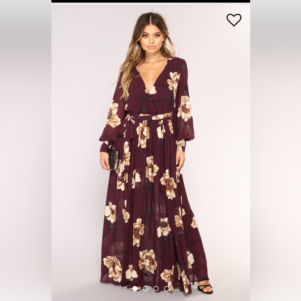Long Sleeve Floral Maxi Dress by Fashion Nova